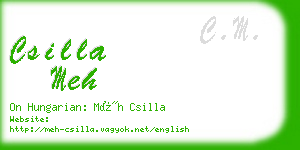 csilla meh business card